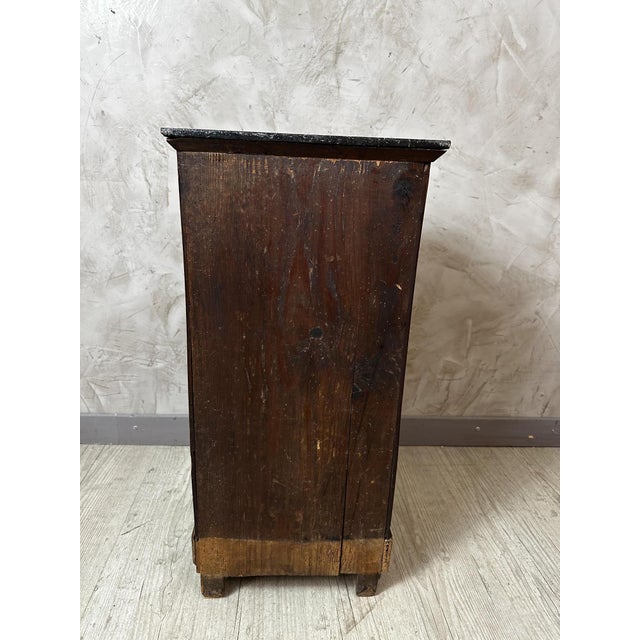 Empire Marble Wooden Bedside Table For Sale - Image 5 of 11