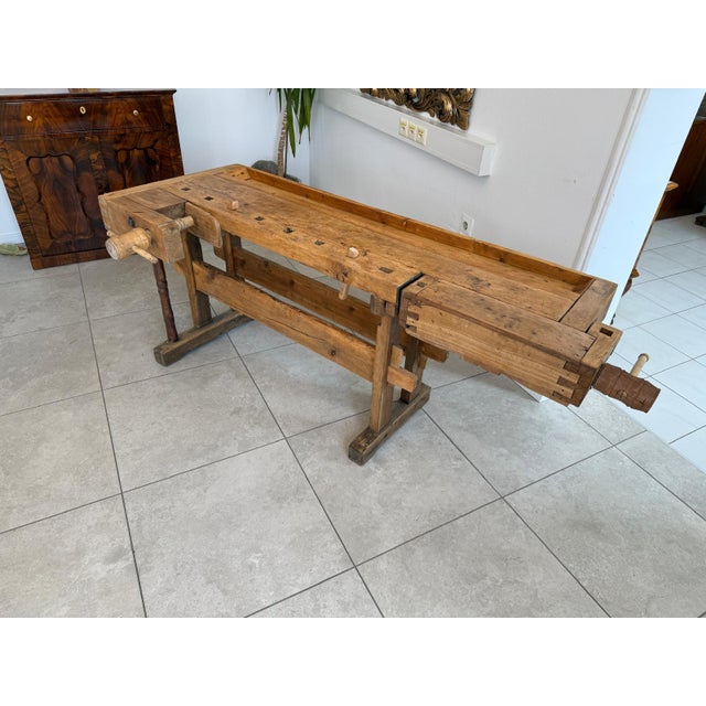 Wood Antique Workbench, 1890s For Sale - Image 7 of 18