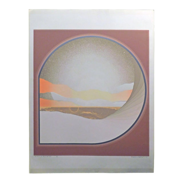 1980s Richard Gilbert "Evening of Things Not Seen" Hand Signed Serigraph Fine Art For Sale