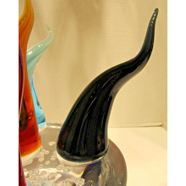 Rare Murano Art Glass Sculpture Signed Moro Mariano Circa 1980s For Sale - Image 9 of 13