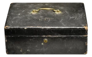Late 19th Century Nice Asprey Antique Victorian Black Leather Desk Writing Stationary Box