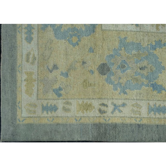 Turkish Oushak Rug 10'9" x 13'7" #18603 For Sale - Image 4 of 8