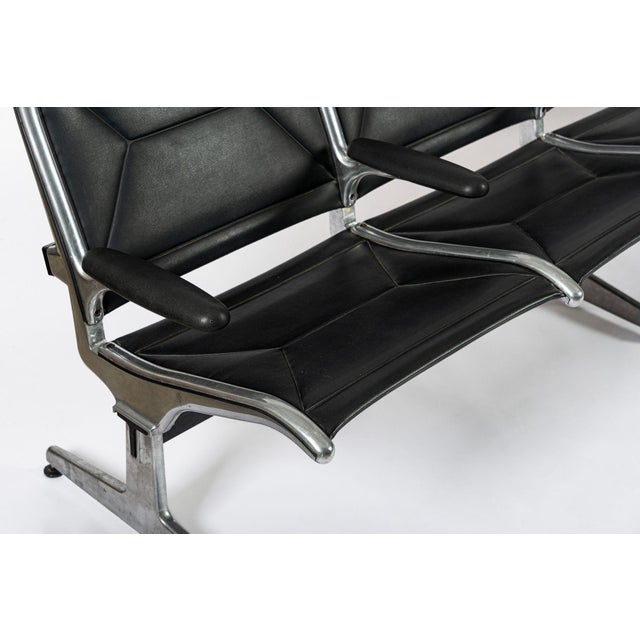 1990s 1990s Mid Century Eames for Herman Miller Black Tandem Sling Seating For Sale - Image 5 of 14