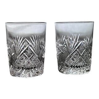 Pending American Brilliant Period Crystal Matching Tumblers-Set of 2 For Sale