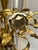 1960s Vintage Italian Gilded Tole and Cream Enamel Floral 6-Light Chandelier For Sale - Image 5 of 17