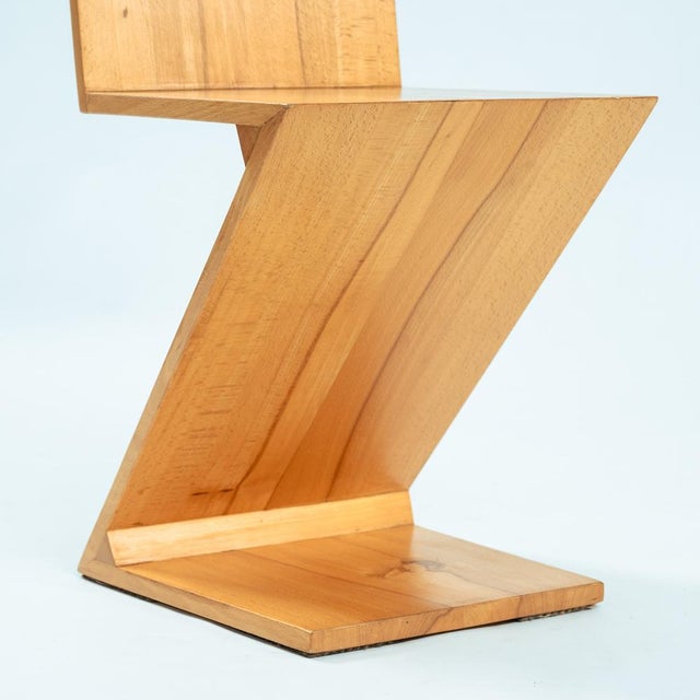 Modernist De Stijl Zig Zag Ashwood Chairs by Gerrit Rietveld, 1930s, Set of 4 For Sale - Image 17 of 18