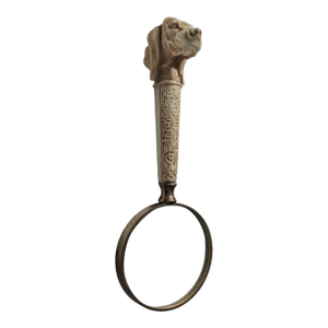 Vintage Figural Dog Head Magnifying Glass