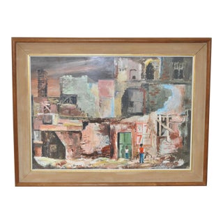 Maryn Hunzeker "Explorers" Original Casein Painting c.1960 For Sale