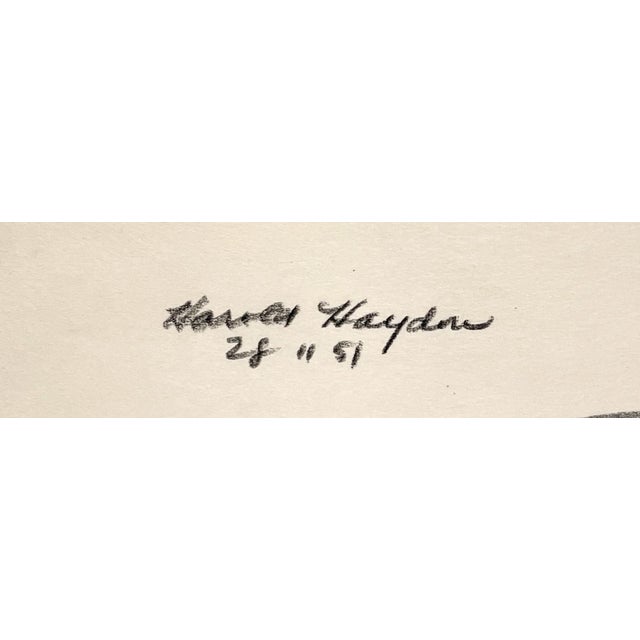 A Handsome Mid-Century Modern Portrait of a Black Male Model in Profile by Noted Chicago Artist, Harold Haydon For Sale In Chicago - Image 6 of 7