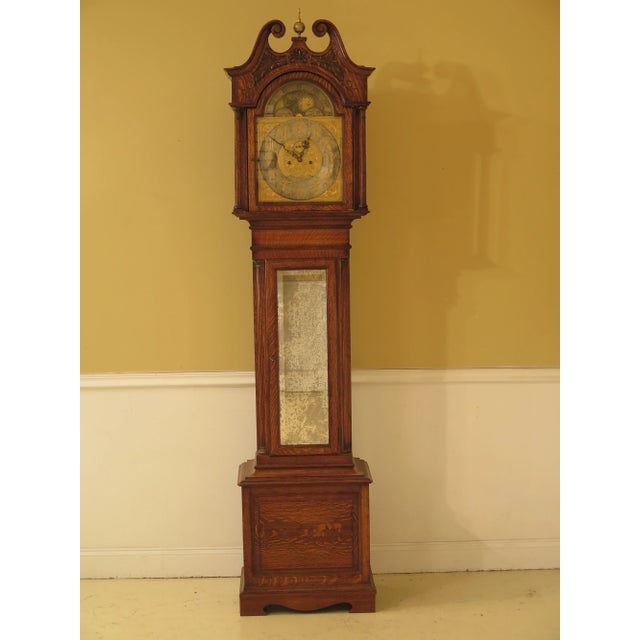 J.C. Jennens & Sons London England Oak Grandfather Clock For Sale - Image 13 of 13