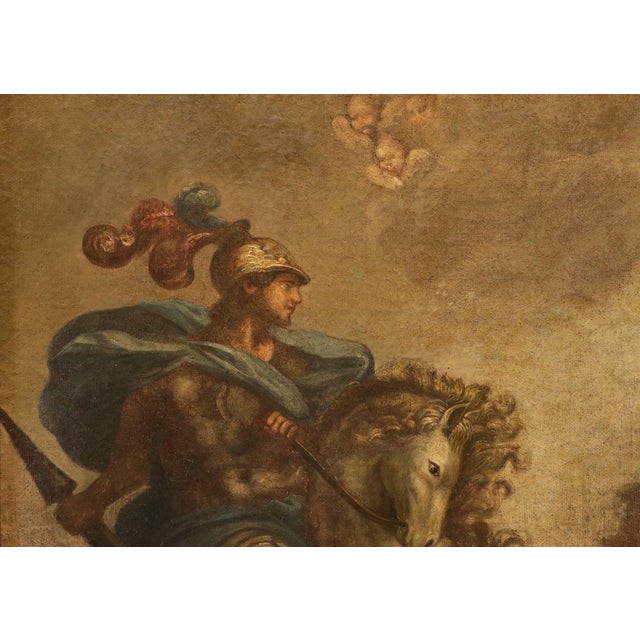 Tuscan School Artist, Saint George and the Dragon, 18th Century, Oil Painting on Canvas, Framed For Sale - Image 11 of 15