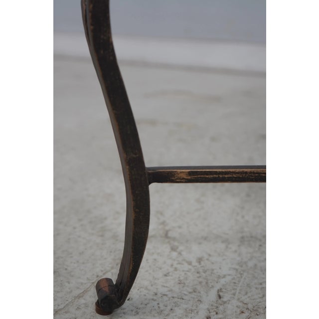 Metal Regency Style Iron Base Tassel Design Coffee Table For Sale - Image 7 of 14