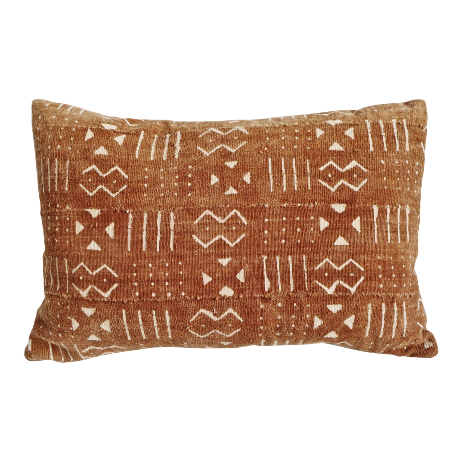 Terra Cotta Mudcloth Lumbar Pillow Chairish