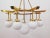 Brass Chandelier with 10 White Globe Lights For Sale - Image 16 of 18