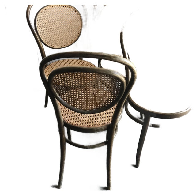 Dining Chairs in Wood Cane, Germany, 1960s, Set of 6 For Sale