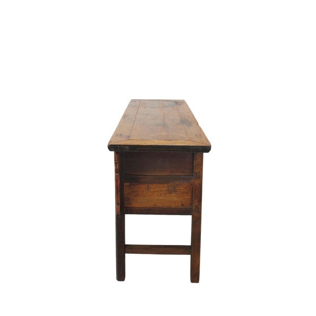 Antique Chinese 72" Long Apothecary Cabinet For Sale - Image 4 of 12