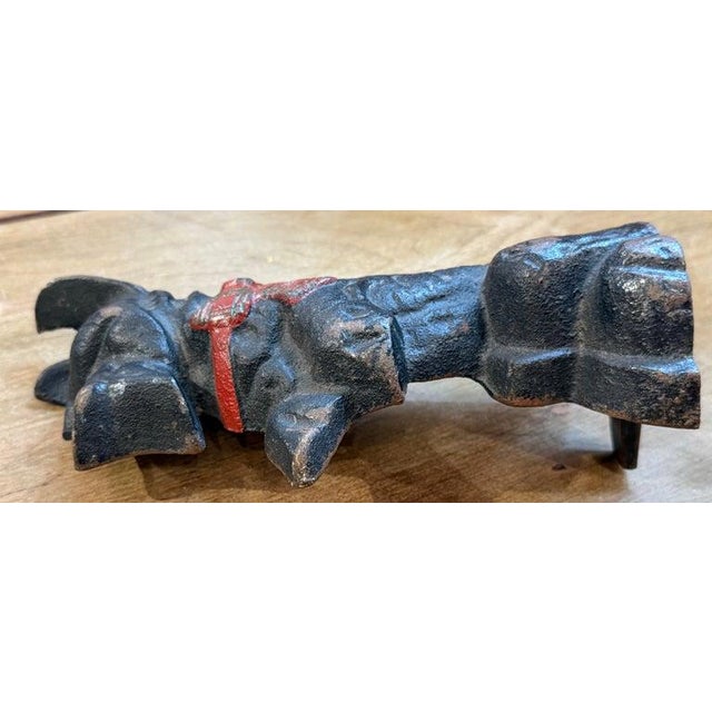 1920s Original Painted Iron Scotty Dog Doorstop For Sale - Image 5 of 12