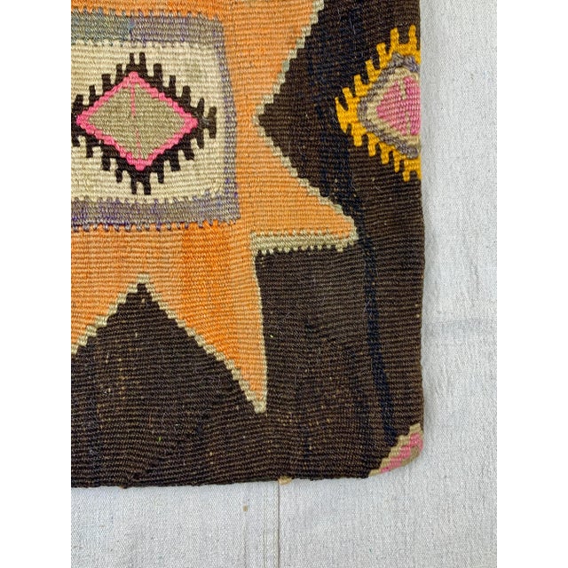 Late 20th Century Vintage Turkish Kilim Decorative Pillow Cover For Sale - Image 5 of 9