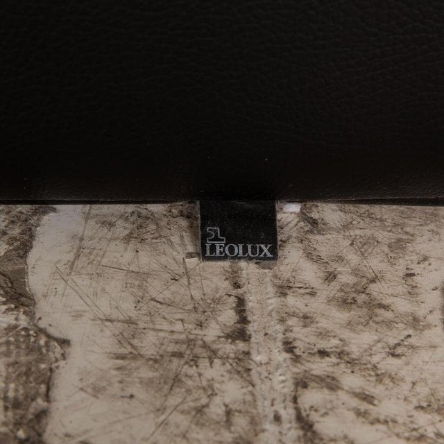 Leather Two Seater Black Bora Sofa from Leolux For Sale - Image 5 of 9