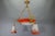 Empire French Red and White Glass and Bronze Chandelier, 1925 For Sale - Image 16 of 18