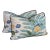 Brunschwig & Fils Riviere Aqua Lunbar Pillows With Blue Cord- Double Sided Pair For Sale