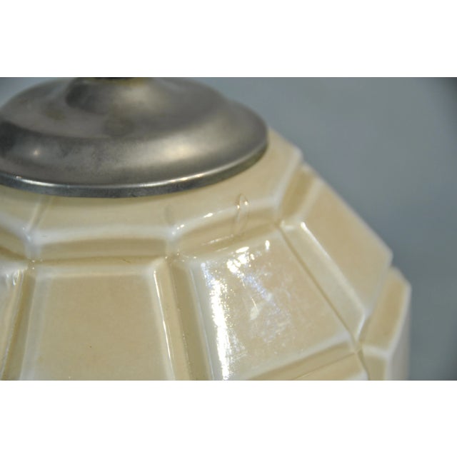 1930s Art Deco Golden Ceiling Lamp, 1930s For Sale - Image 5 of 13