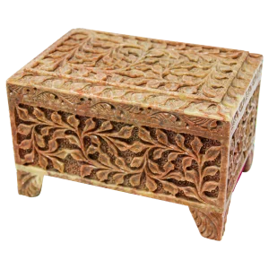 Hand-Carved Stone Jewelry Box Rajasthan, India