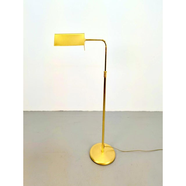 Gold Adjustable Floor Lamp in Brass, 1970s For Sale - Image 8 of 8
