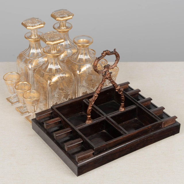 19th Century French Marquetry Tantalus Cordial Decanter Set - Set of 11 For Sale - Image 14 of 18
