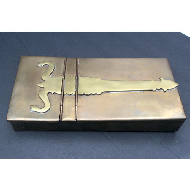 Rare Treasury Circa 18th Century Dutch-Style Brass Inkstand For Sale In San Diego - Image 6 of 15