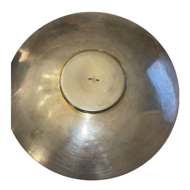 Blue Mid-20th Century Soviet Russian 916 Silver Gilt Enamel Cup & Saucer, Leningrad For Sale - Image 8 of 8