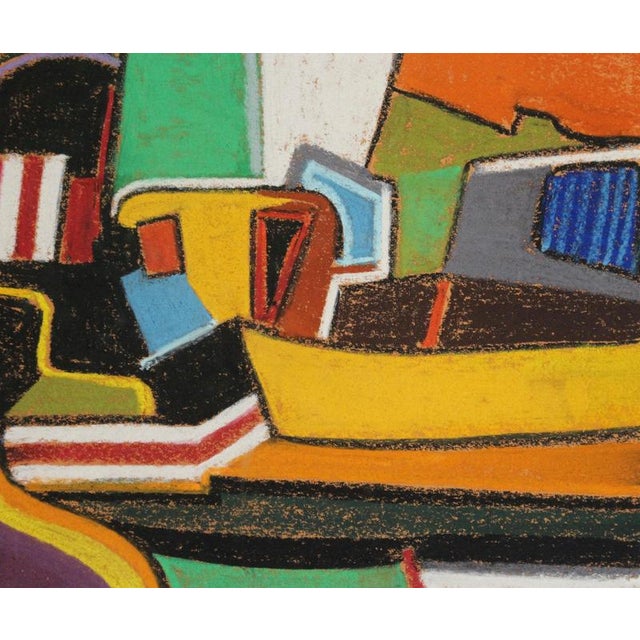 1980s Courdier, Composition Marine, 1989, Pastel on Paper For Sale - Image 5 of 12