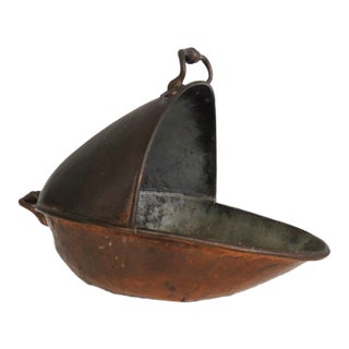 Fireside Copper Helmet Coal Bucket Flared Scuttle With Carrying Handles 5126b For Sale