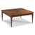 Transitional Provence Square Cocktail Table in Brown For Sale - Image 3 of 3