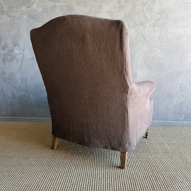 Slip Cover Only for Alma Accent Chair in Color Cafe Noir For Sale - Image 4 of 7