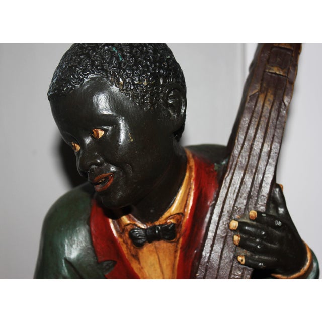 Vintage New Orleans Double Bass Player Jazz Musician Figurine, 1990s For Sale - Image 9 of 15