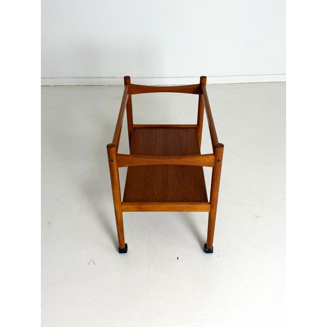 Brown Teak Trolley from Poul Hundevad, 1960s For Sale - Image 8 of 12