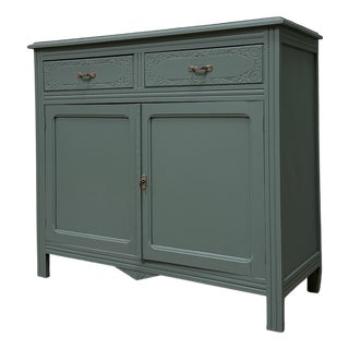 Art Deco Green Sideboard, 1930s For Sale