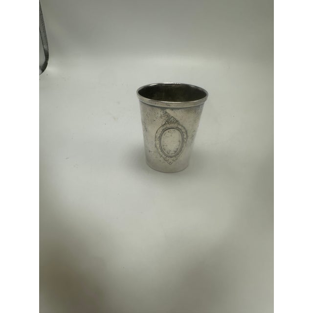 Metal Small Vintage Alpaca Mexican Tumbler For Sale - Image 7 of 8