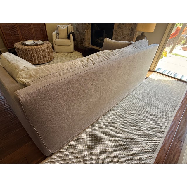 Cisco Brothers Classic Slip Covered Sofa For Sale - Image 4 of 5
