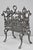 Vintage French Renaissance Victorian Style Cast Iron Magazine Rack with Cherubs. Weight approx 25 lbs. Circa Mid 20th...
