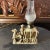 American Vintage Mid 20th Century Horse and Carriage Oil Lamp For Sale - Image 3 of 13