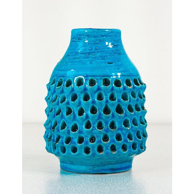 Ceramic vase hand-painted, design by aldo londi for bitossi rimini blu series origin italy period 1950s/60s author aldo...