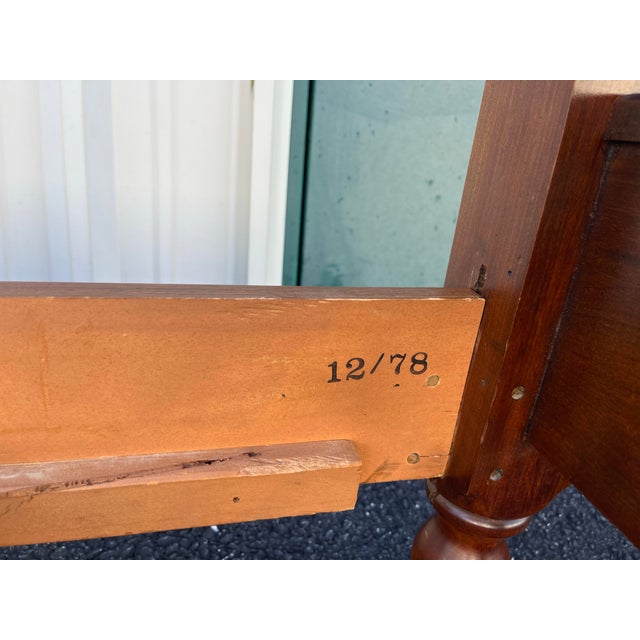 Wood 1970s Cresent Furniture Queen Cherry Poster Bed Frame For Sale - Image 7 of 12