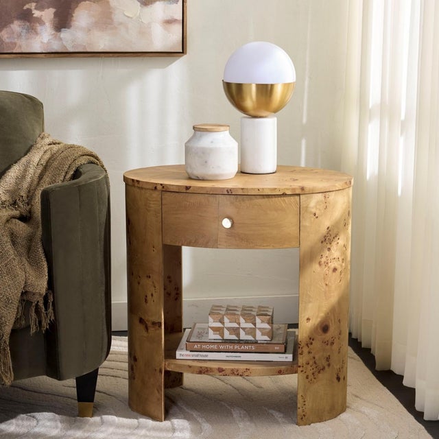Introduce a touch of sophistication to your living space with the Philippe 1 Drawer 1 Shelf Accent Table. Beautifully...