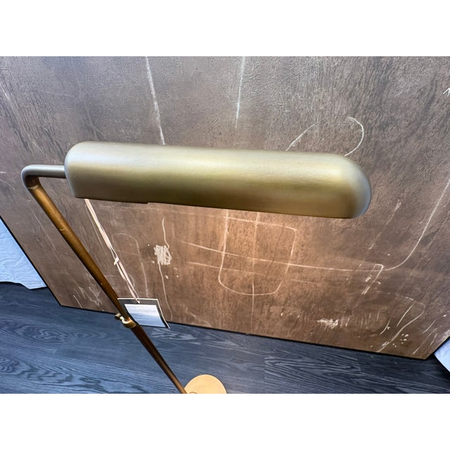Brass Contemporary Model Rh 1930s Parisian Task Floor Lamp Antiqued Brass | Adjustable Height | Dimmable Led Task Lighting For Sale - Image 8 of 18