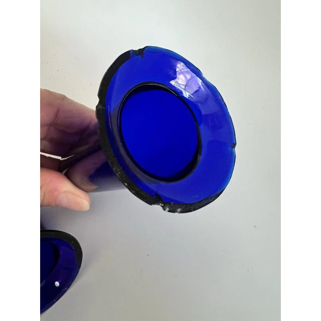 Antique Late 19th Exquisite Louis Philippe French Wall Sconces With Sèvres-Style Cobalt Blue Glass Vases Gilded Ormolu Mounts, a Pair For Sale - Image 12 of 12