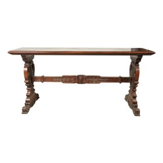 A Renaissance Revival-Style Trestle Table C. 1900 For Sale