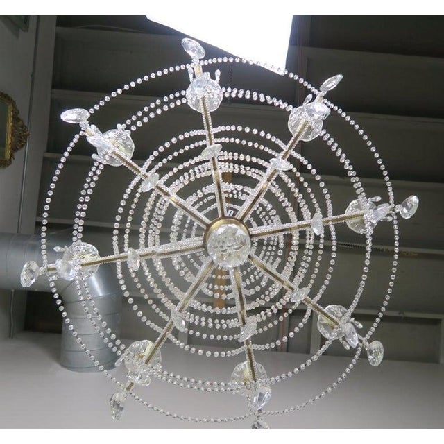 French Crystal Beaded 8-Arm Chandelier, 20th Century For Sale - Image 10 of 10