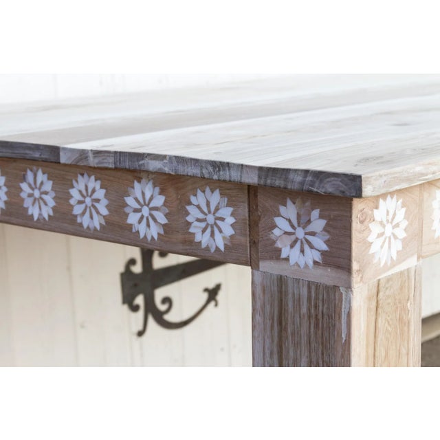 Blossom Inlaid Dining Table For Sale - Image 9 of 13